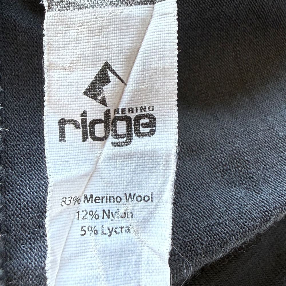 Ridge Merino Bralette Cami Women M Gray Cropped Wool Blend Base Layer Natural - Picture 7 of 11